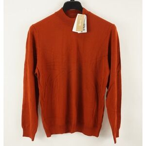 New $175 NN07 Martin 6328 Mock Neck 100% Wool Sweater Men's XL Burnt Orange Knit